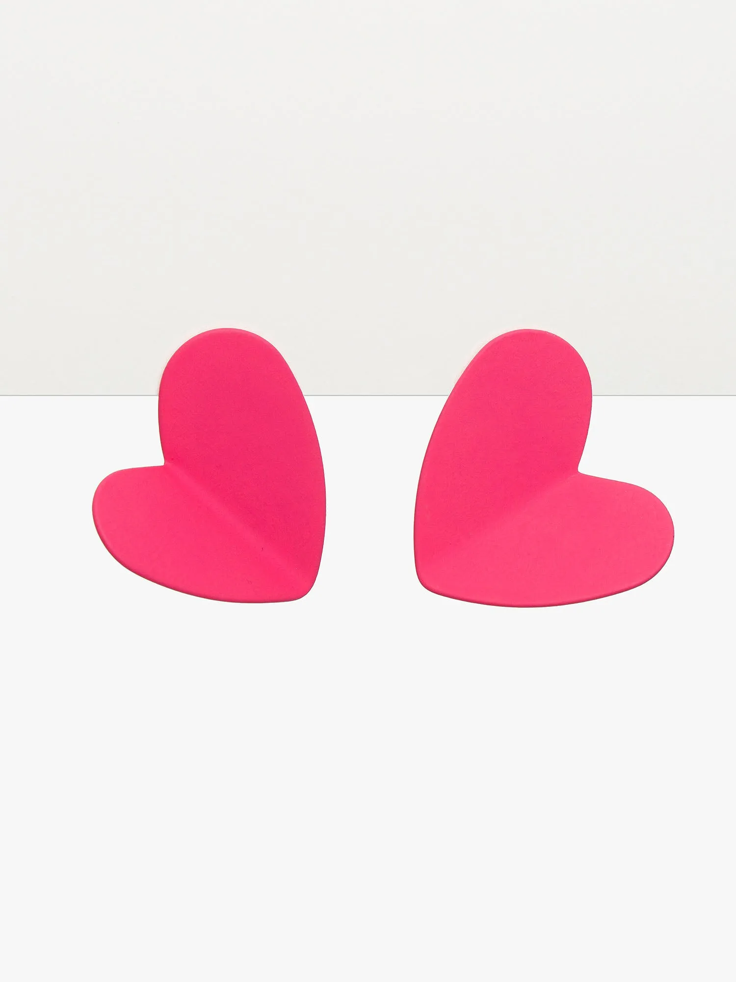 La Radiant Folded Heart Stud Earrings - Brands We Love