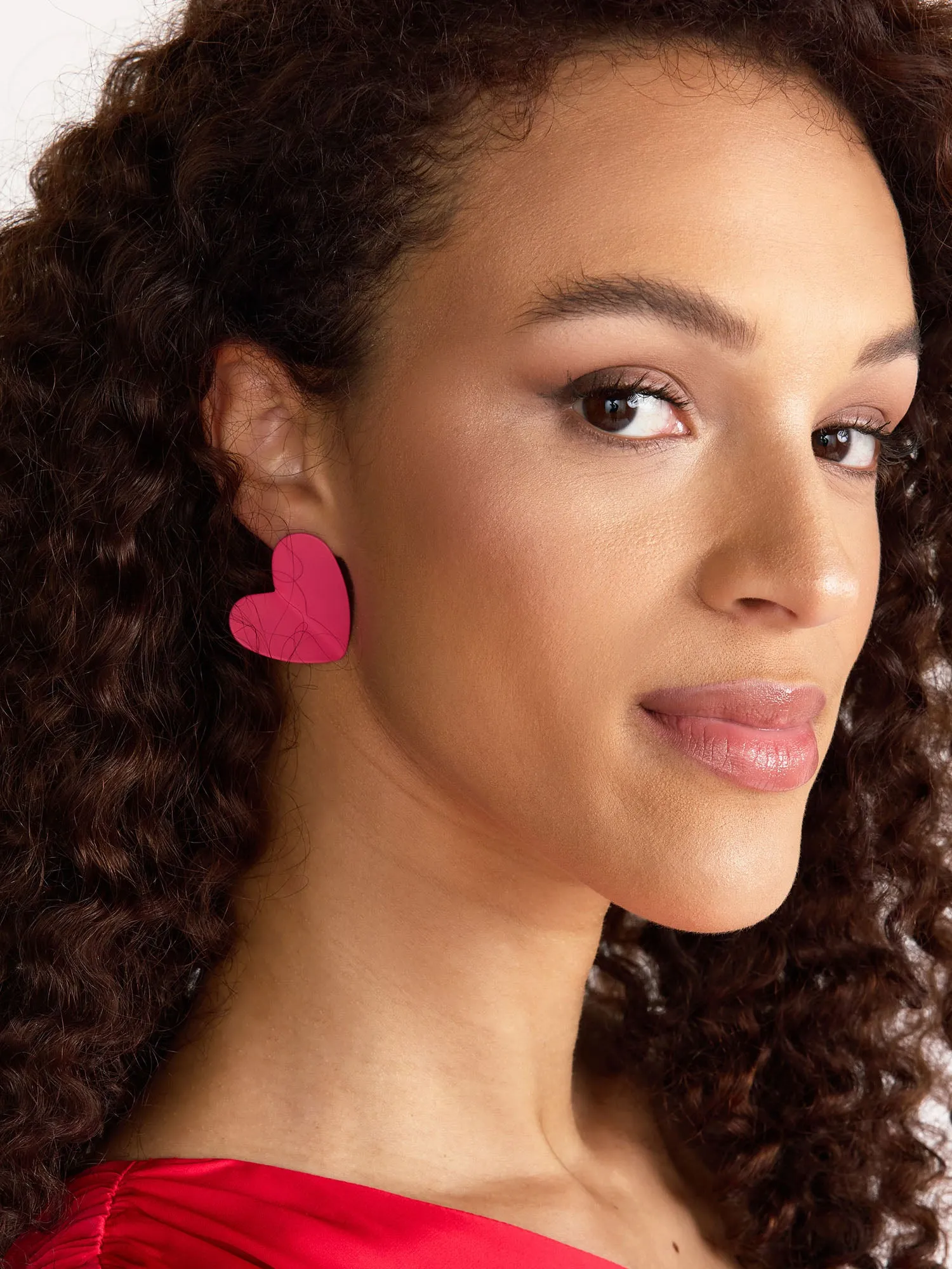 La Radiant Folded Heart Stud Earrings - Brands We Love