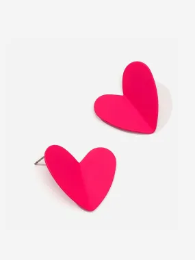 La Radiant Folded Heart Stud Earrings - Brands We Love