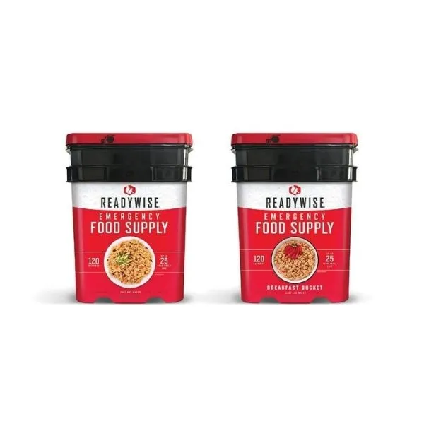 Long Term Emergency Food Supply:  Breakfast and Entrée Buckets 240 Servings