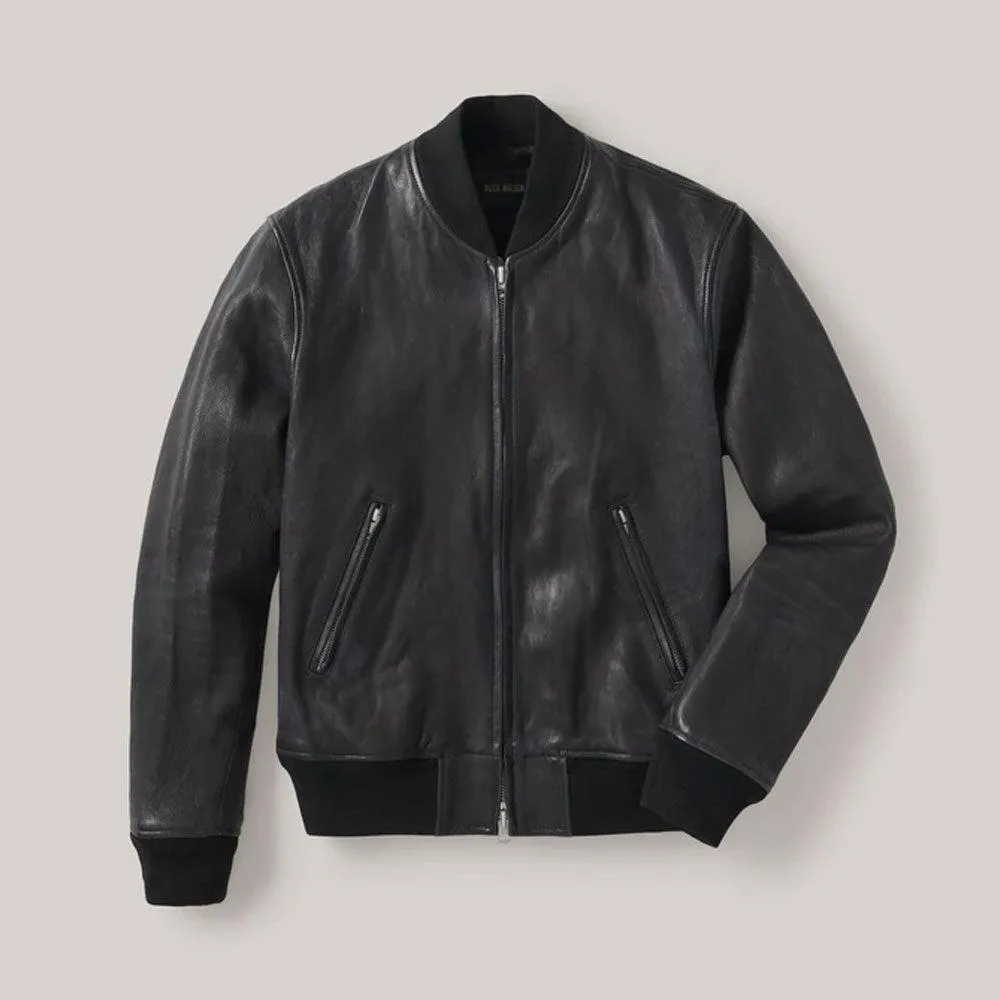 Military A-1 Pilot Leather Bomber Jacket For Men's