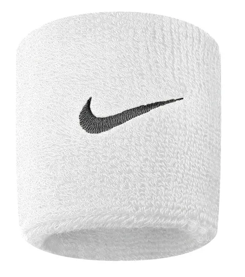 Nike Swoosh Wristbands 2 Pack White/Black