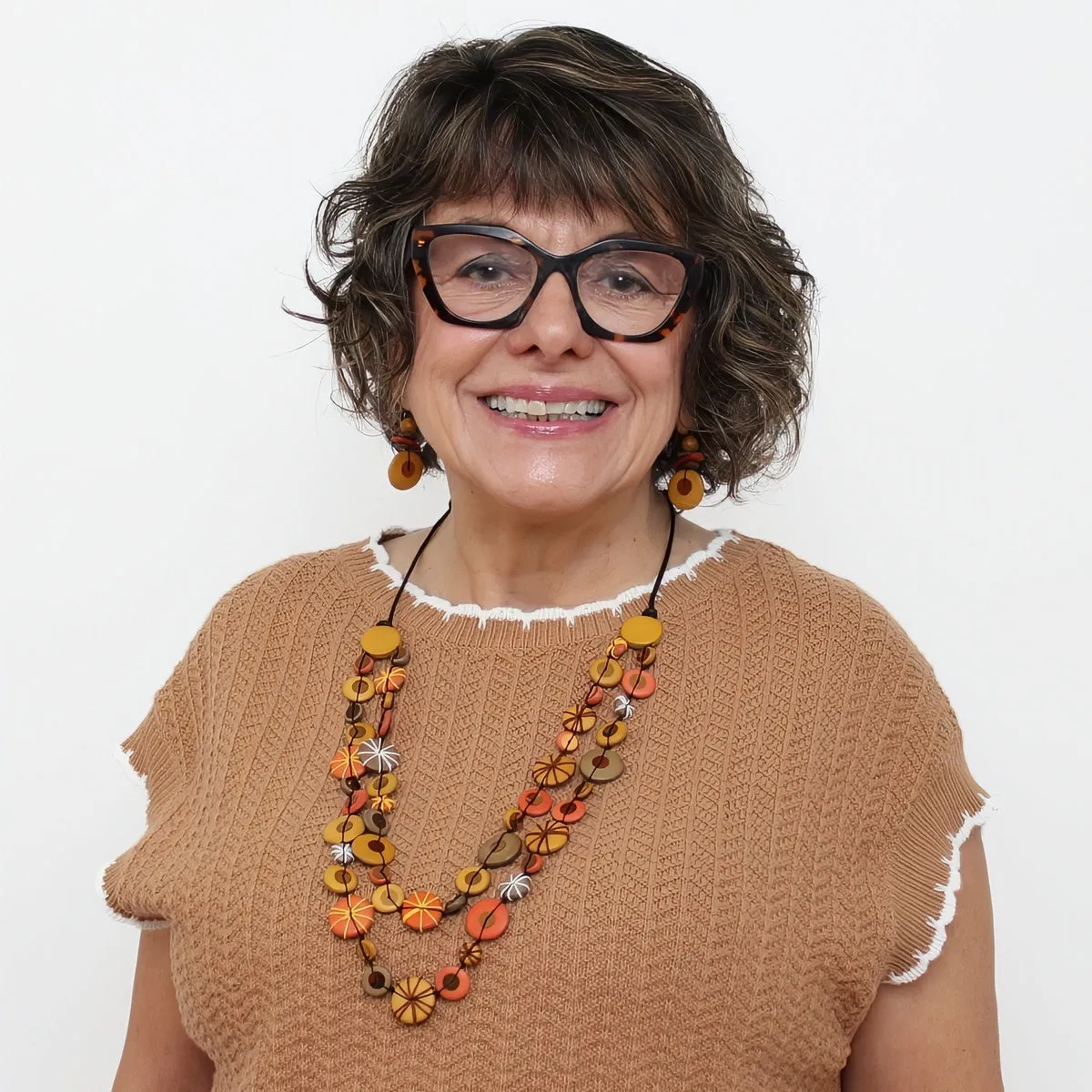 Orange Melody Statement Necklace