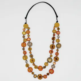 Orange Melody Statement Necklace