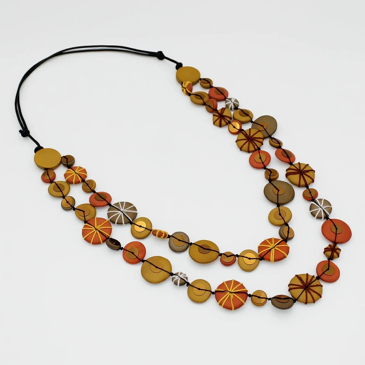 Orange Melody Statement Necklace
