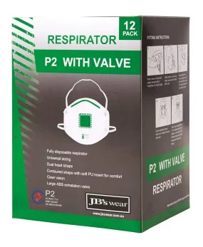 P2 Respirator with Valve (12pc) 8C150