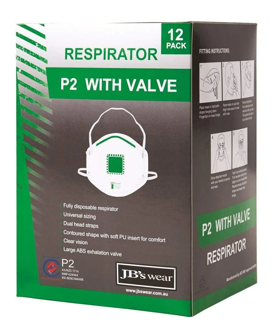 P2 Respirator with Valve (12pc) 8C150