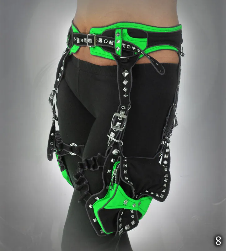 Psyraider Belt with Leg Bag and Studs