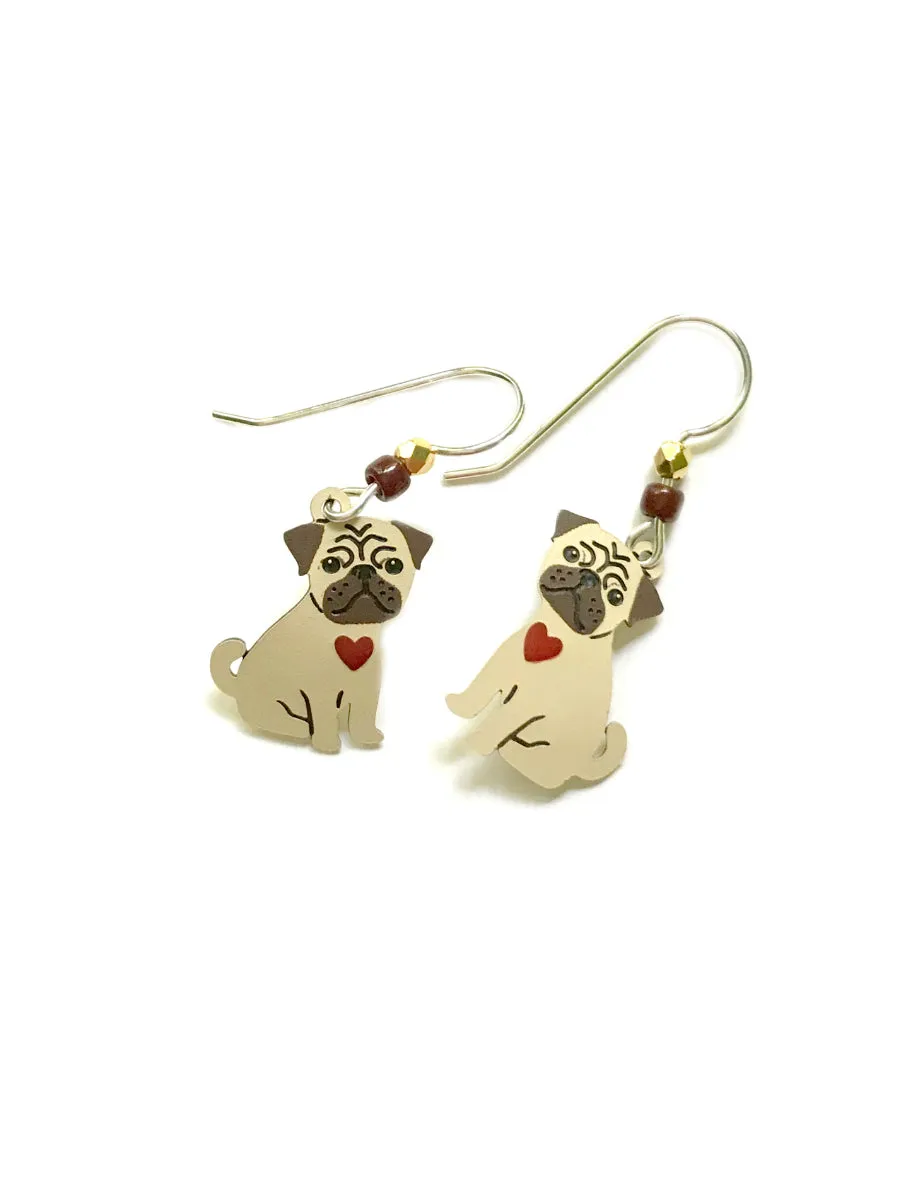 Pug Love Dangles by Sienna Sky
