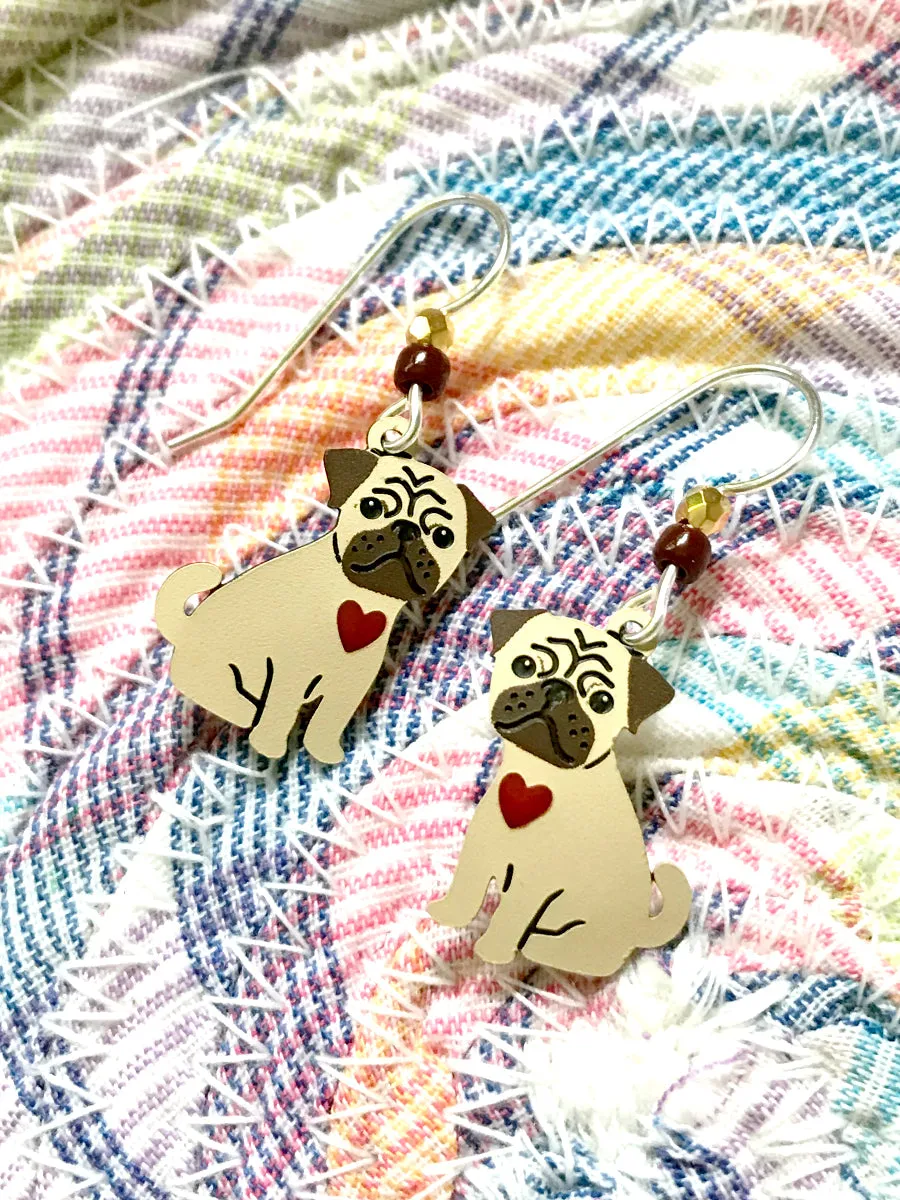 Pug Love Dangles by Sienna Sky