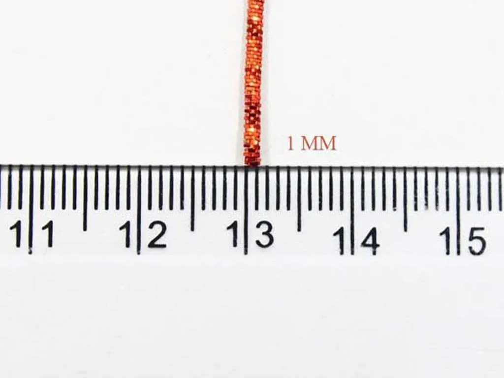 Rust Orange Nakshi / Bullion Wire