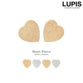 Simple heart plate earrings