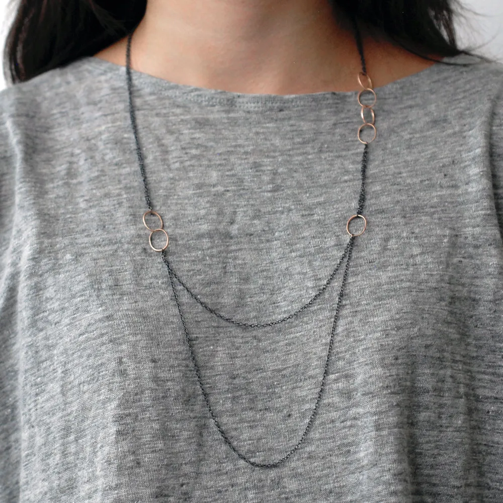 small "o" scatter necklace
