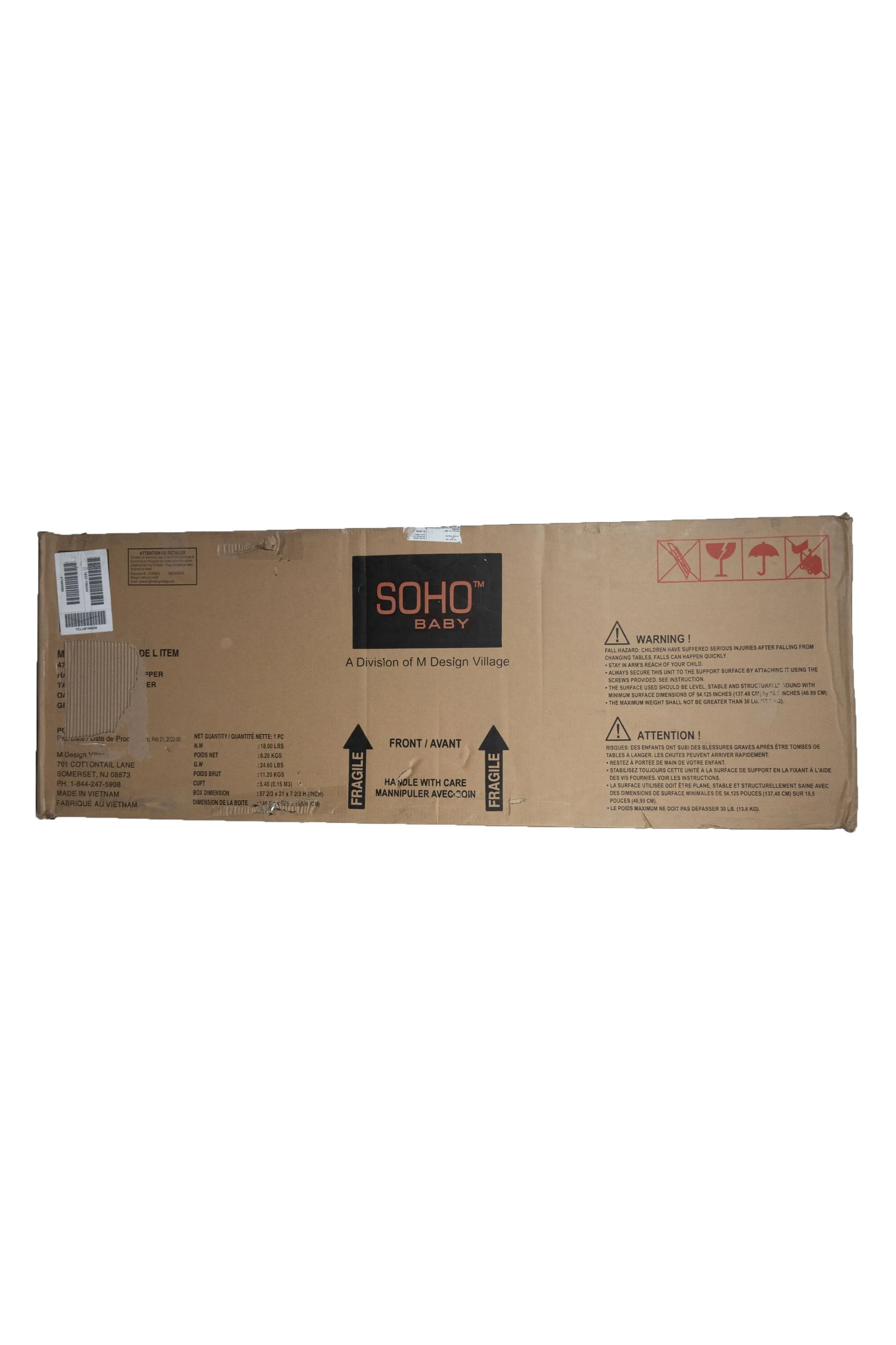 Soho Baby Hanover Changing Topper - Oak Grey