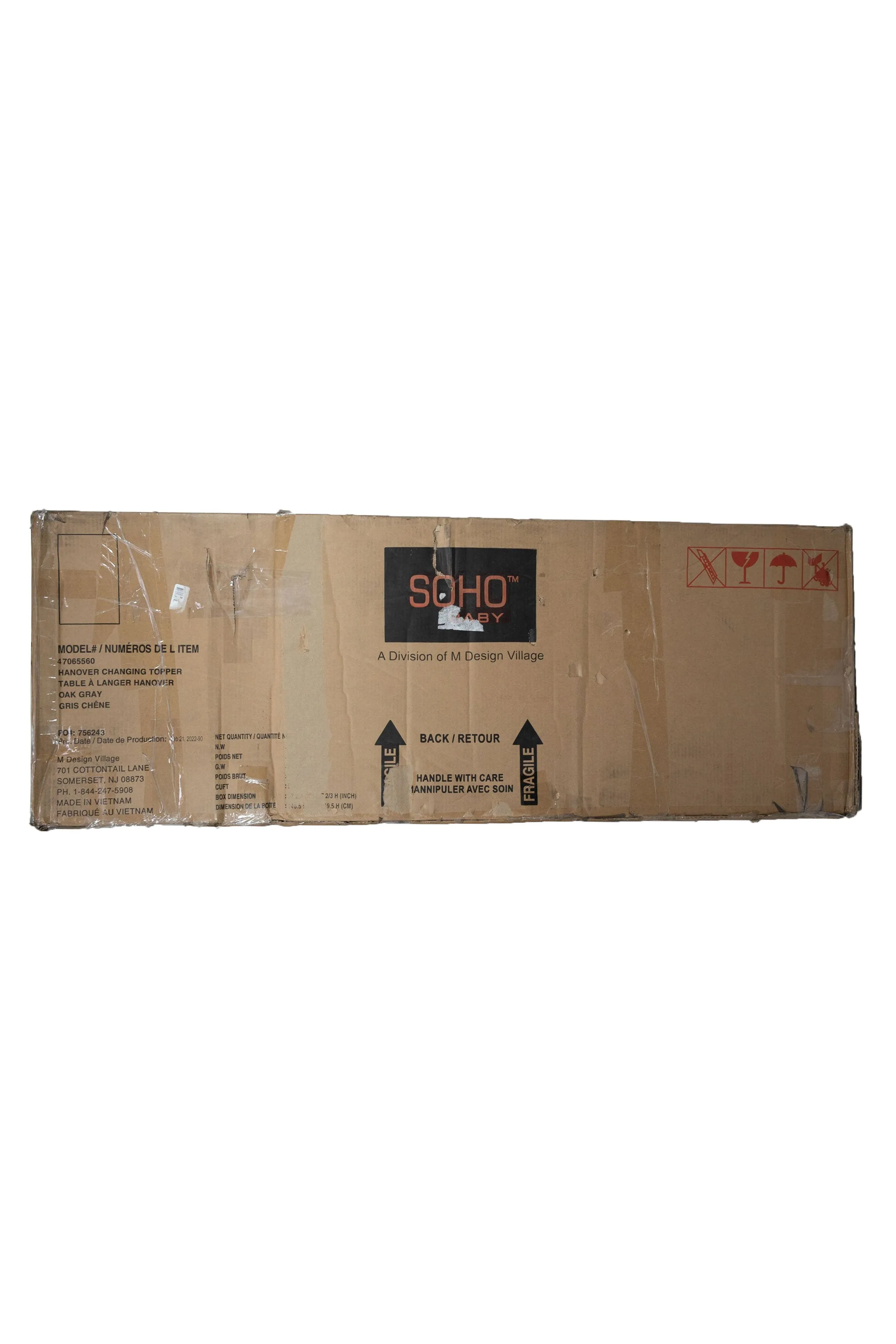 Soho Baby Hanover Changing Topper - Oak Grey