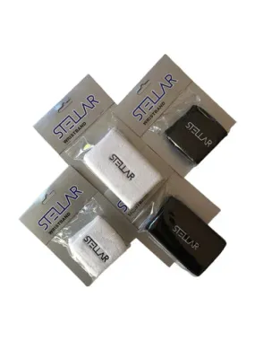 Stellar 4.5" Wristbands W Logo White 2 Pack