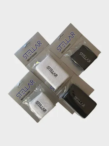 Stellar 4.5" Wristbands W Logo White 2 Pack