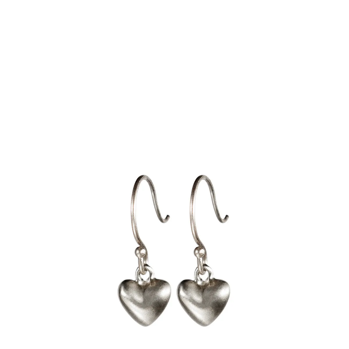 Sterling Silver Hanging Tiny Heart Earring