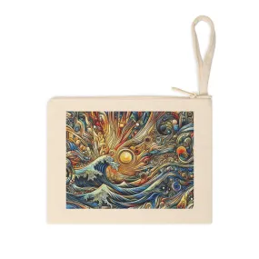 Sun and wave abstract design Accessory Zipper Pouch