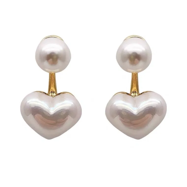 SWEET HEART PEARL EARRINGS BY96000