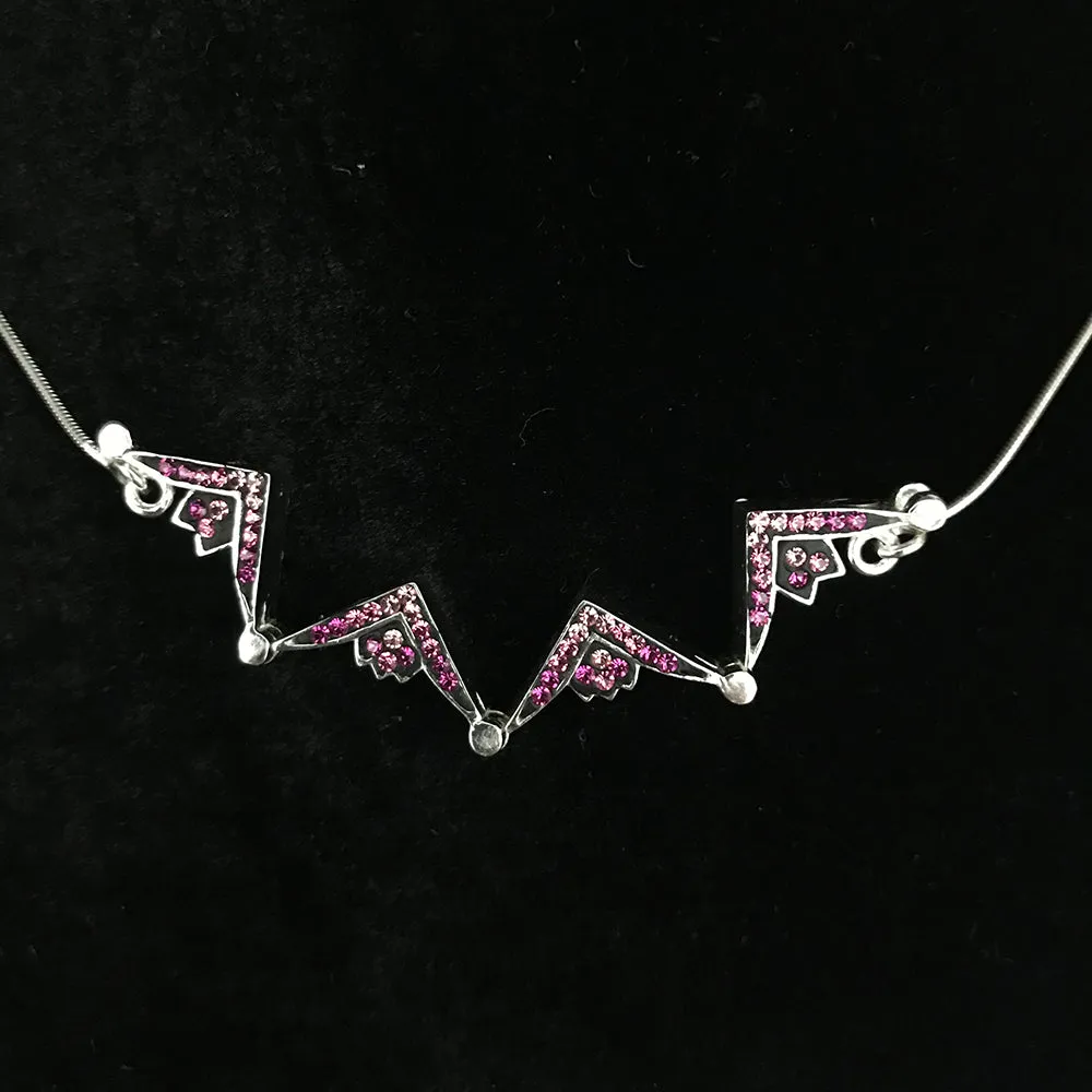 Two-Way Magnetic Star of Bethlehem Necklace (Pink Gemstones)