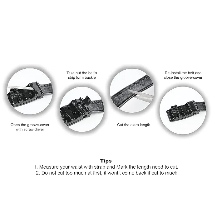 Venardo CIO Genuine Leather Autolock Belt for Men - Perfect for Formal and Casual Wear - Adjustable