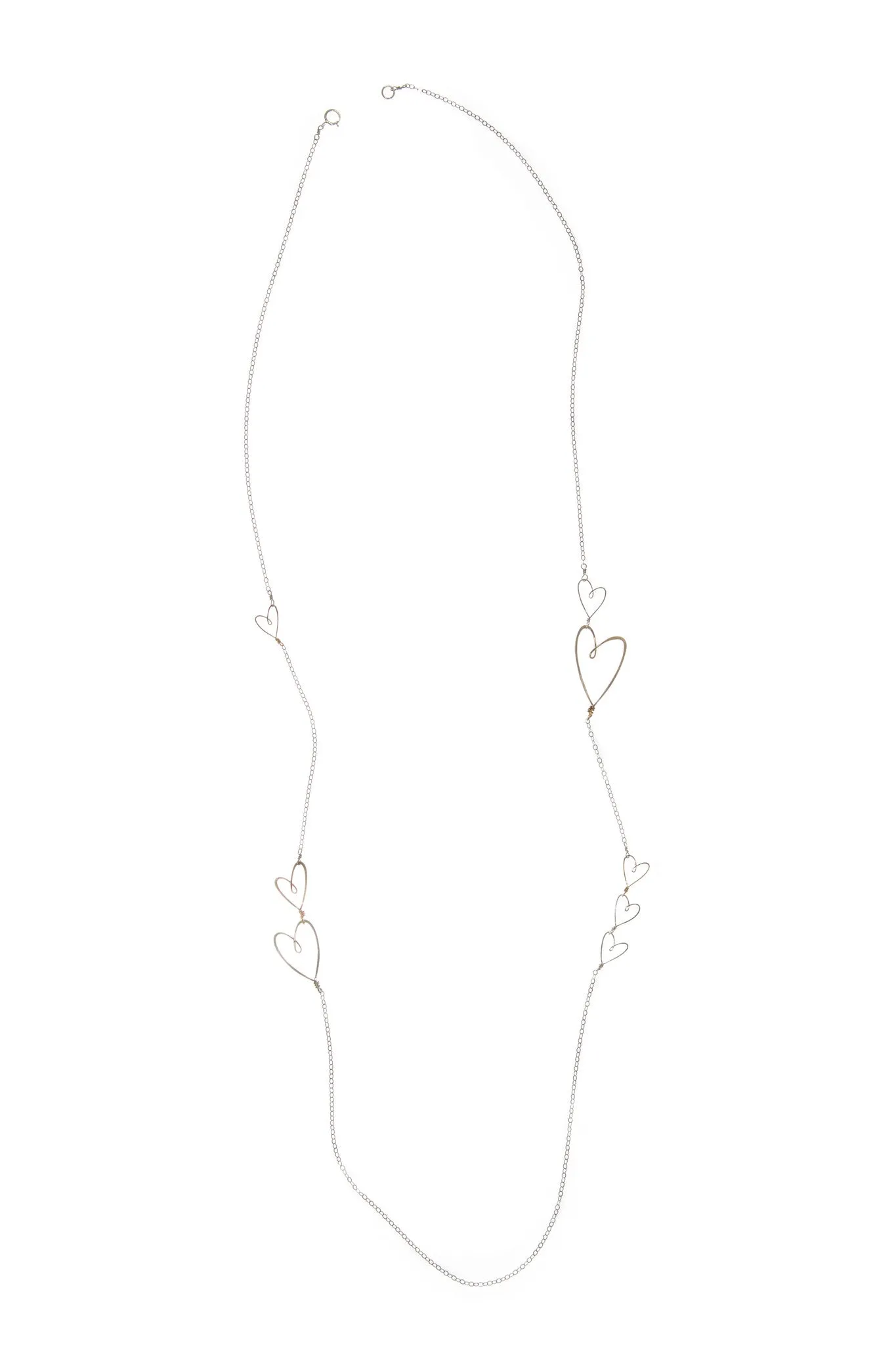W- long tiny hearts necklace LTHN-*-36