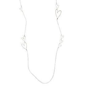 W- long tiny hearts necklace LTHN-*-36