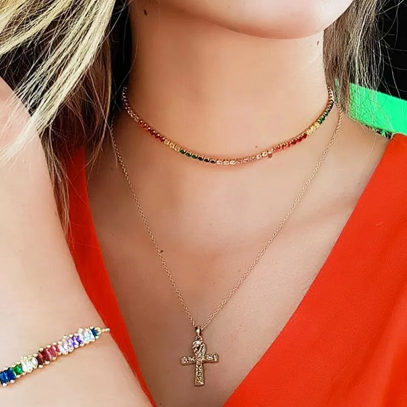 Wholesale colorful copper Necklaces JDC-NE-AS208