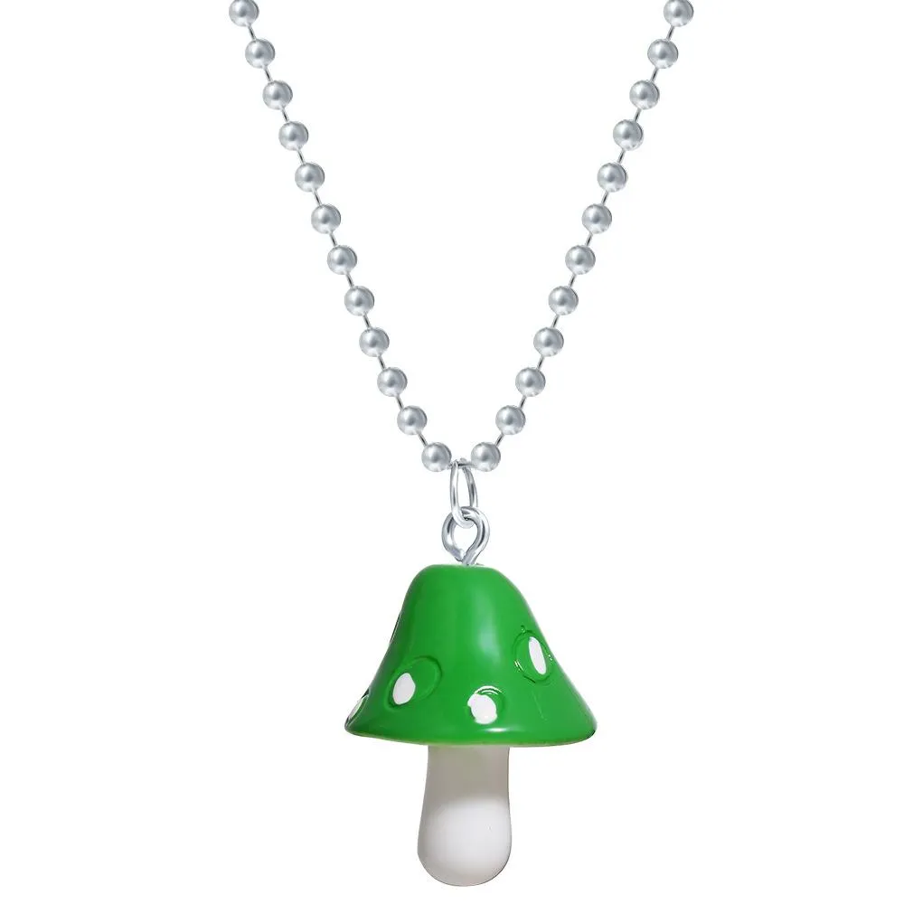 Wholesale colorful resin mushroom Pendant JDC-NE-F303