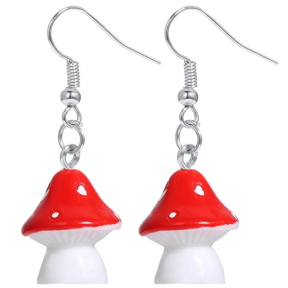 Wholesale colorful resin mushroom Pendant JDC-NE-F303