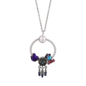 Wholesale DIY Colorful Dream Catcher Alloy Pendant Necklace JDC-NE-XingL009